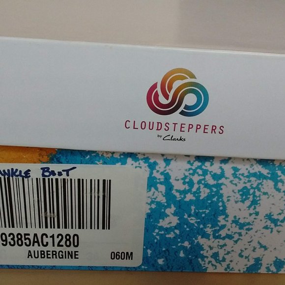 Clarks Cloudsteppers Sillian Sway Ladies Ankle Boots, Womens Aubergine 6M US - Picture 7 of 7